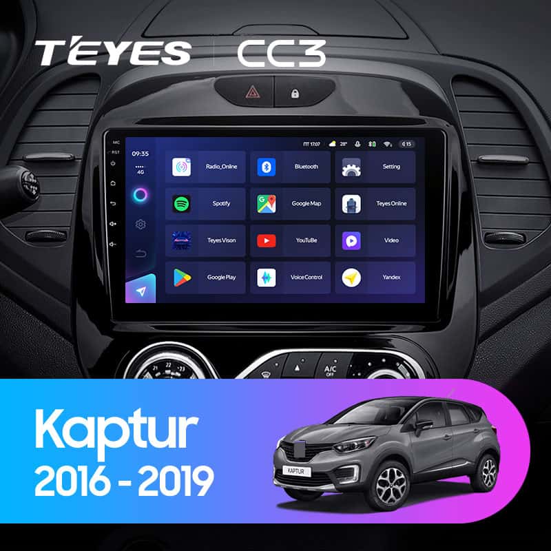 Магнитола teyes cc3 для renault kaptur 2016-2019 9.0" купить в интернет ...