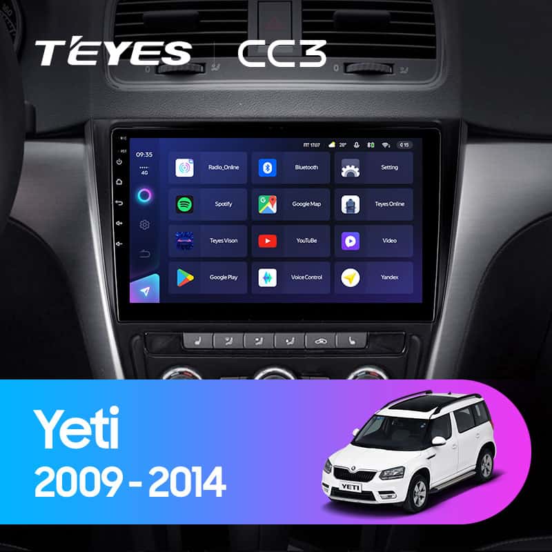 Магнитола teyes cc3 для skoda yeti 5l 2009-2014 10.2" купить в интернет ...