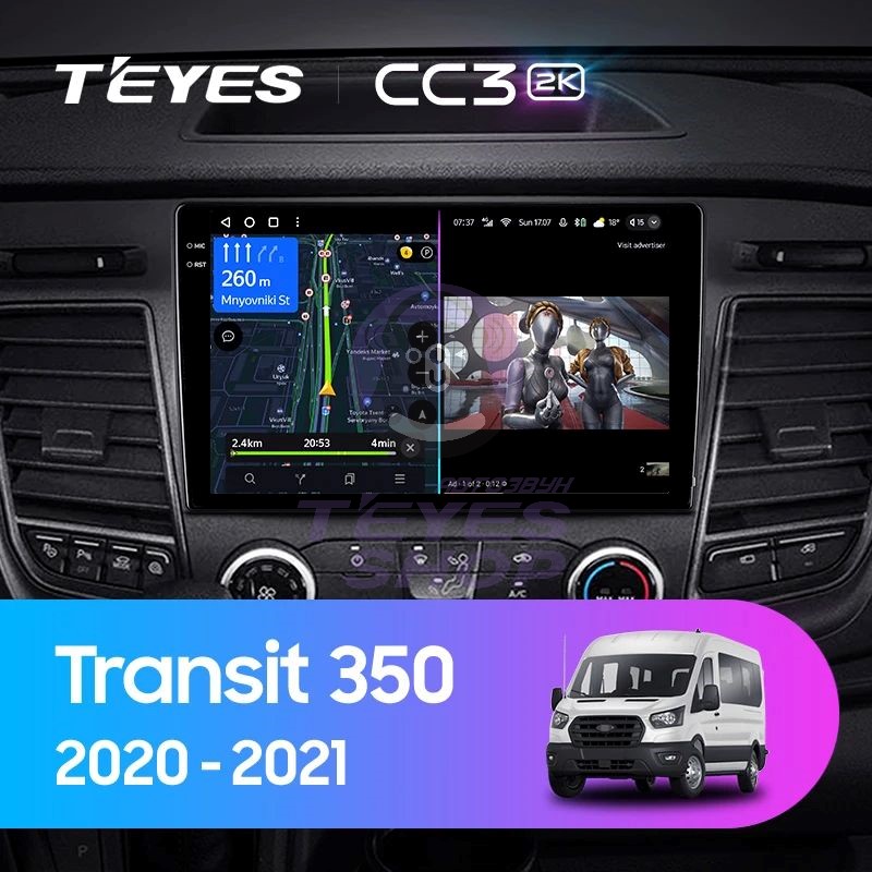 Магнитола teyes cc3 2k для ford transit 350 2020-2021 10.2" купить в ...